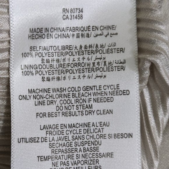 BCBGeneration Metallic Silver Pleated Mini Skirt with Side Pockets - size XS - Picture 7 of 8